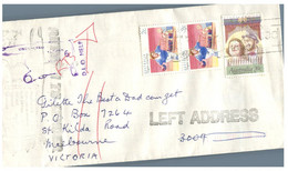 (JJ 14) Letter Posted To Victoria - RTS - Left Address - DLO Melbourne (Highly UNUSUAL / Open, Checked By Post Office) - Variétés Et Curiosités