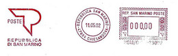 SAN MARINO - 2002 Ufficio POSTALE CHIESANUOVA - Ema Affrancatura Meccanica Rossa Red Meter Su Busta Non Viaggiata - 2015 - Cartas & Documentos