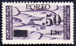 SLOVENIA - TRIESTE ZONA B - LITORALE - PORTO Sas. 6 Tassello I - **MNH - 1946 - Segnatasse