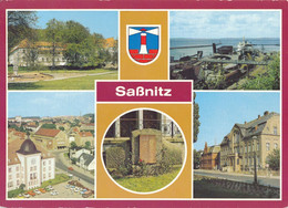 AK DDR Saßnitz 1988 MBK Hafen Rathaus Wappen Leuchtturm - Bild Und Heimat Reichenbach - Sassnitz