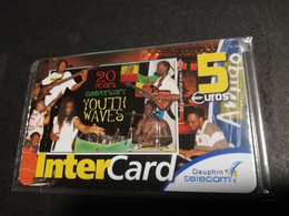 Caribbean Phonecard St Martin French INTERCARD  5 EURO 20 YEARS YOUTH WAVES      MINT NO 157  **4991** - Antille (Francesi)