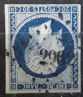 Empire No 14 A A Bleu Foncé Obl Pc 2902 De SILLERY , Marne ,indice 20, Belle Frappe TB,  Peu Courant - 1853-1860 Napoléon III