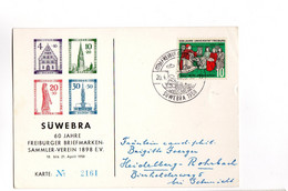 900JAHRE UNIVERSITAT FREIBURG 1957 SUWEBRA 60 Jahre Freiburger Briefmaken Sammler Verain 1898 (Tampon) - Autres & Non Classés