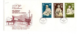 FDC  Nouvelles New Hébrides 1975 YT   418  419 420 Christmas  FDC, Noël, Michel-Ange. - FDC