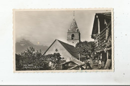 GRYON 3435 CARTE PHOTO L'EGLISE ET LA DENT DU MIDI - Gryon