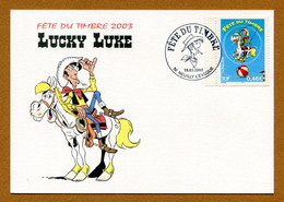 NEUILLY-L'EVEQUE (52) : " FETE DU TIMBRE "  (2003)  LUCKY LUKE - Neuilly L'Eveque