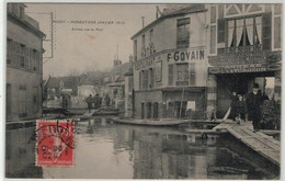 78 - Poissy - Inondation Janvier 1910 - Entrée Rue Du Port. - Poissy