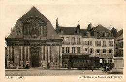 Laon * Place * Le Théâtre Et La Station Du Tramway Tram - Laon