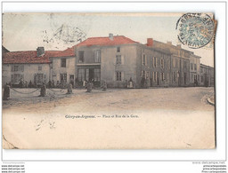 CPA 51 Givry En Argonne Place Et Rue De La Gare - Givry En Argonne