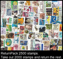ReturnPack EUROPE WEST 2500 STAMPS Off Paper Kiloware StampBag Take Out 2000 Stamps And Return The Rest. All For +€15 - Lots & Kiloware (min. 1000 Stück)