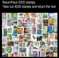 ReturnPack EUROPE WEST 5000 STAMPS Off Paper Kiloware StampBag Take Out 4000 Stamps And Return The Rest. All For +€20 - Lots & Kiloware (min. 1000 Stück)