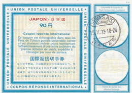 JAPON - GIAPPONE - COUPON REPONSE INTERNATIONAL- KAWASAKI - 1973 - Autres & Non Classés