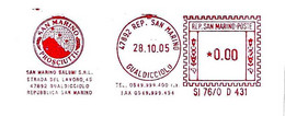 SAN MARINO - 2005 SAN MARINO PROSCIUTTI - Ema Affranc.rossa Della SAN MARINO SALUMI Red Meter Su Busta Non Viagg.- 2028 - Covers & Documents