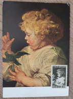 1953 Maximumkarte Saar Rubens Das Kind Mit Dem Vogel - Cartoline Maximum