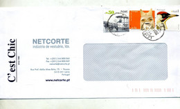 Lettre Cachet Leiria Sur Oiseau Transport Entete Vetement Chic - Franking Machines (EMA)