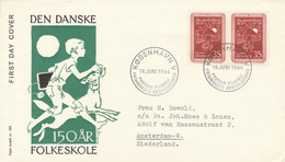 Denemarken 1964, FDC 150 Jaar Volksonderwijs - Dienstmarken
