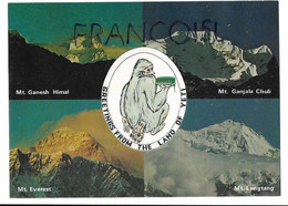 Nepal. Carte Mosaïque. Yéti Et Monts Ganesh, Ganjala Chuli, Everest, Langtang. - Népal