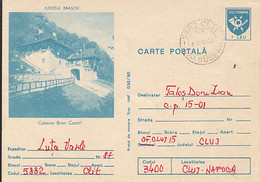 94091-BRANS CASTLE CHALET, TOURISM, POSTCARD STATIONERY, CORRESPONDENCE CHESS, 1990, ROMANIA - Autres & Non Classés