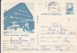 94095- SOVATA BLACK BEAR INN, TOURISM, POSTCARD STATIONERY, CORRESPONDENCE CHESS, 1989, ROMANIA - Autres & Non Classés