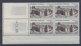 CHATEAU De FOUGERES N° 1236 - Bloc De 4 COIN DATE - NEUF SANS CHARNIERE - 4/1/60 - 1960-1969