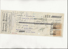 LETTRE DE CHANGE - COMPAGNIE GENERALE CERAMIQUE DU BATIMENT -BORDEAUX -ANNEE 1924 - Bills Of Exchange