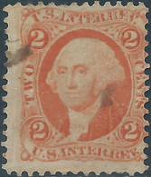 Stati Uniti D'america,United States,U.S.A,1862-71, Inter. Revenue Stamp 2c Org,Used - Steuermarken