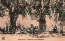 13 / LAMBESC / FONTAINE LAZARE CARNOT / TRES BELLE CARTE COLORISEE - Lambesc