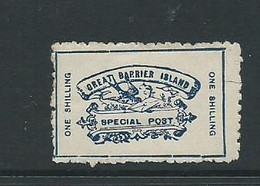 Great Barrier Reef 1/- Special Post Hm Yellow Gum. Australia New Zealand  Cinderella - Oceania (Other)
