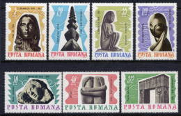ROMANIA 1967 Brancusi Sculptures Set MNH / **   Michel 2582-88 - Unused Stamps