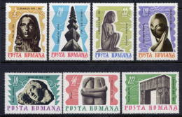 ROMANIA 1967 Brancusi Sculptures Set MNH / **   Michel 2582-88 - Nuevos