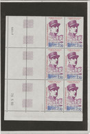 ST PIERRE ET MIQUELON - N° 521 - DE-GAULLE - NEUF XX -BLOC DE 6 COIN DATE - ANNEE 1990 - Unused Stamps