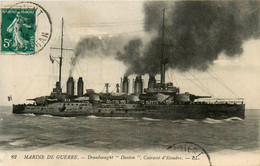 Thème Bateau * Navire De Guerre Dreadnought DANTON * Cuirassé D'escadre * Marine Française - Guerra