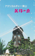 Rare Télécarte JAPON / 350-912 - MOULIN - MILL JAPAN Free Phonecard  - MÜHLE - MOLINO - MOLEN - 175 - Paysages