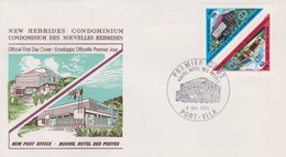 Enveloppe  FDC  1er Jour   NOUVELLES  HEBRIDES    Nouveau  Bureau  De  Poste   1974 - FDC