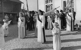 Villarlod Bén. De La Bannière De La Cécilienne 5.10.1947  Commune Du Gibloux ( Farvagny - Rossens - Corpataux- Le Glèbe) - Rossens