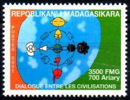 MADAGASCAR MADAGASKAR 2001 Mi. 2580 Stamp Joint Issue Dialogue Among The Civilizations United Nations Civilisations - Emissions Communes