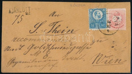 1874 Réznyomat 10kr + 1874-es 5kr Vegyes Bérmentesítés Ajánlott Levélen "(SÓS)DIA" - Wien - Other & Unclassified