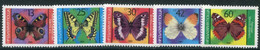 BULGARIA 1984 Butterflies  MNH / **.  Michel 3316-20 - Unused Stamps