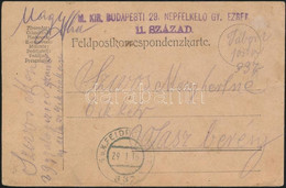 1916 Tábori Posta Levelezőlap "M. KIR. BUDAPESTI 29. NÉPFELKELŐ GY. EZRED / 11. SZÁZAD" - Other & Unclassified