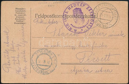 1916 Tábori Posta Levelezőlap "M.KIR. IV. 15. HADTÁPZÁSZLÓALJ PARANCSNOKSÁGA" + "EP SJENICA" - Other & Unclassified