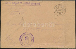 1916 Tábori Posta Levél "M.kir. Budapesti 29. Népfölkelő Gy. Ezred" + "FP 313" - Other & Unclassified