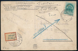 1940 Képes Levelezőlap Kétnyelvű Bélyegzéssel, Sashalomról Szobráncra, Elhunyt Címzett Miatt Visszaküldve - Altri & Non Classificati