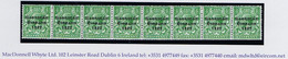 Ireland 1923 Harrison Saorstat Coils ½d Horiz Strip Of 8 With "Coil Join" Between 1st And 2nd Stamps Mint Unmounted - Nuevos