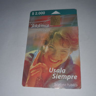 Chile-(cl-tlf-010)-usala Siempre-(86)-($2.000)-(G03127921)-(10/1999)-(600.000)-used Card+1card Prepiad Free - Chili