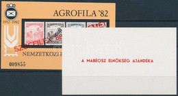 ** 1988 Szocfilex '88 Emlékív Kartonpapíron + Ajándékpéldány (12.000) - Altri & Non Classificati