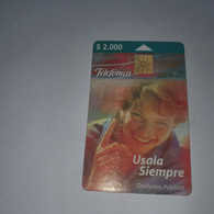 Chile-(cl-tlf-010)-usala Siempre-(90)-($2.000)-(G03449319)-(10/1999)-(600.000)-used Card+1card Prepiad Free - Cile