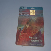 Chile-(cl-tlf-010)-usala Siempre-(91)-($2.000)-(G03082511)-(10/1999)-(600.000)-used Card+1card Prepiad Free - Chile