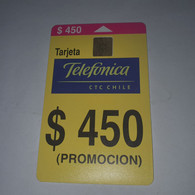 Chile-(cl-tlf-012)-promocion-(94)-($450)-(G03783825)-(12/1999)-(350.000)-used Card+1card Prepiad Free - Chile