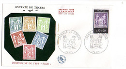 1976 -- FDC-- Journée Du Timbre --100 Ans Du Type Sage --  Cachet  PARIS-- 75 - 1970-1979