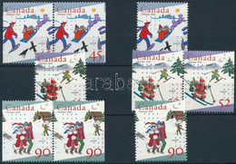 ** 1996 Karácsony Bélyegfüzetből Párok + Sor, Christmas Pairs From Stamp-booklet + Set Mi 1605-1607 D - Altri & Non Classificati